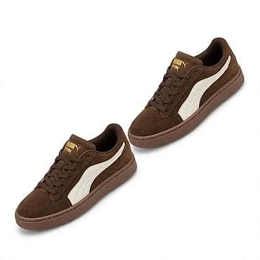 velicima: PUMA suede patike – braon/bele - Model: klasičan niskoprofilni — 1