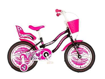 ranac na tockice: Bicikl kids Visitor Heart 16" (crno‑roze) Šifra proizvoda: 116 EAN — 3