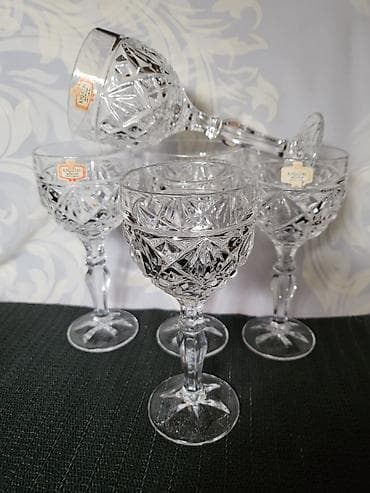 čaše za rasad cena: Case kristal Zajecar za vino iz 70ih. Case kristal rucna — 2