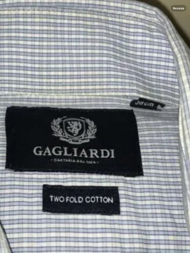 Britches and shorths: Original GAGLIARDI kosulja 38 100% cotton Ramena 45cm, duzina 77cm — 2