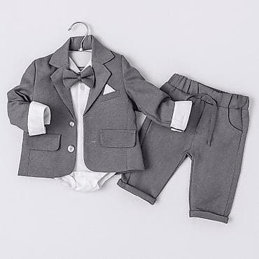 Elegantni komplet sako – sivi, za bebe 03+ meseci Šifra proizvoda