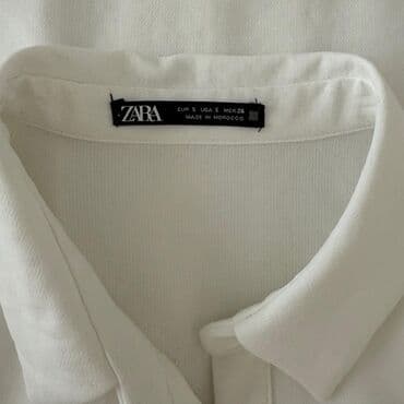 crna uska haljina dugih rukava: Zara S (EU 36), bоја - Bela, Dugih rukava — 4