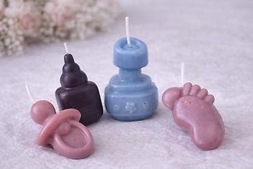 agro plast: Dekorativne sveće u obliku bebi motiva - Set sveća u različitim — 1
