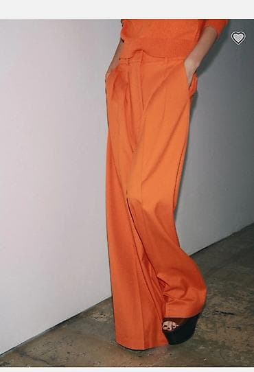 sorc i sako komplet: Zara Woman ženske pantalone širokog kroja S,M,L - Model: visoki — 1