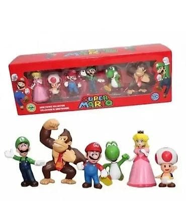 Figurice za decu: Set figurica Super Mario – 6 likova - Komplet sadrži: Mario, Luigi — 3