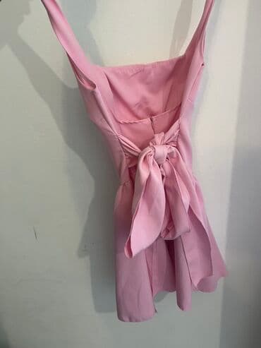 liu jo dresses: Roze mini haljina na tregere - Kroj: struk naglašen, korpica sa — 3