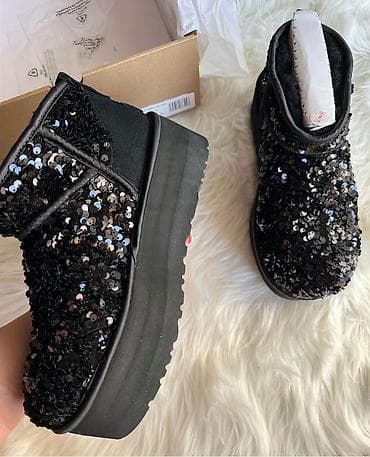 zenske cizme sa platformom: Čizme, 38, bоја - Crna — 2