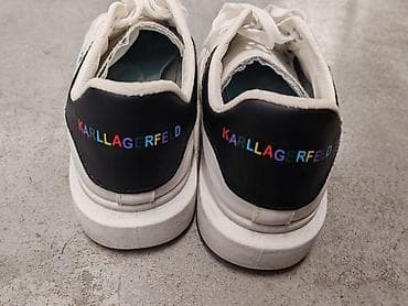 waterproof obuca muska: Karl Lagerfeld bele patike – uniseks, niskog profila - Model — 2