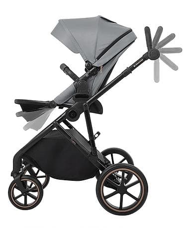 buster sediste za decu: KIKKA BOO Kolica THEA grey set 2u1 sa tvrdom korpom (SKU: KKB2) Kikka — 8