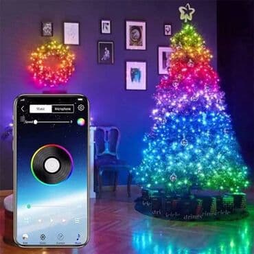 adapter za led lampice: Novogodisnje lampice 10m sa kontorlom preko telefona Pametna RGB — 2