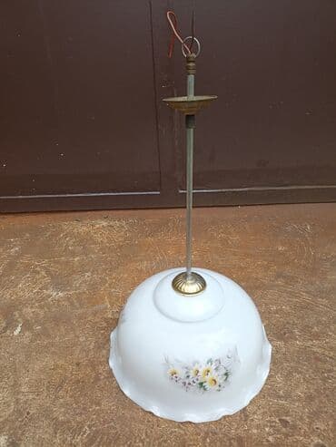 lampe sa perjem: Luster, bоја - Bela, Upotrebljenо — 1