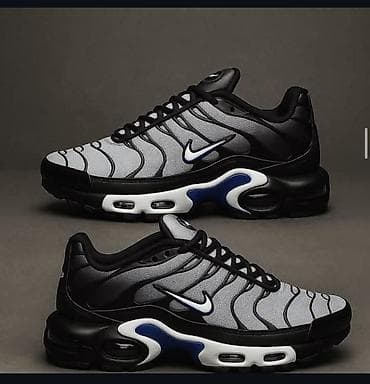 maxa cipele: Nike Air Max Plus (TN) patike – siva/ crna sa belim i plavim — 1