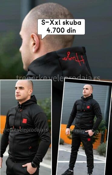 zimske jakne springfield: Muški komplet trenerke – scuba materijal - Model: dukserica sa — 3