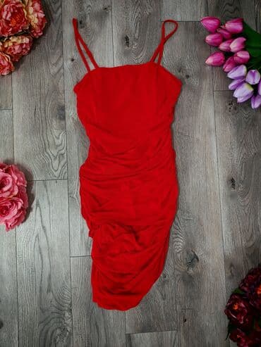minđuše sa biserima: M (EU 38), color - Red, Cocktail, With the straps — 3