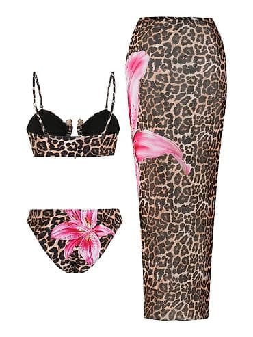 balea setovi: Ženski trodelni set za plažu – bikini + maxi pareo/suknja - Set — 4