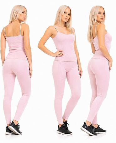 postavljene helanke: Helanke beby roze, Likra elastin — 2