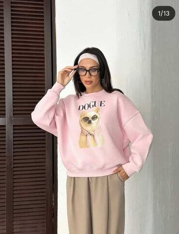 bele zenske pantalone: Duksevi “DOGUE” – ženski oversized model - Mekani džemper/duks sa — 1