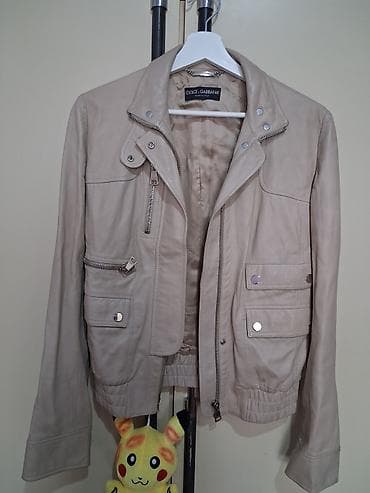 prodaja jakni: Dolce & Gabbana kožna jakna – bež/peščana nijansa - Materijal — 1