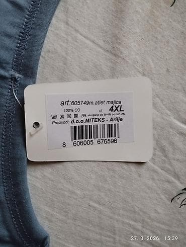 sorc dsquared nov: Muška atletska majica bez rukava – 4XL - Boja: plava sa svetlijim — 4