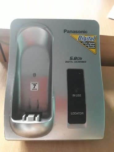 usisivač sa posudom: Bezicni fiksni telefon marke Panasonic. Ocuvan, sa novom baterijom ali — 3