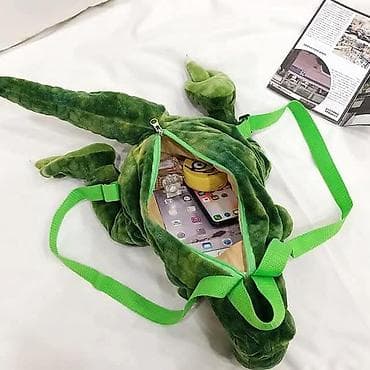 kaputi od vestackog krzna: Plišani ranac u obliku dinosaurusa (T-Rex) - Unikatan dizajn — 2