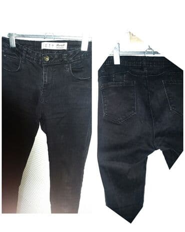 lanene pantalone lidl: Denim Co push-up L Sa puno elastina,skinnydubljeg struka Struk 40 — 4