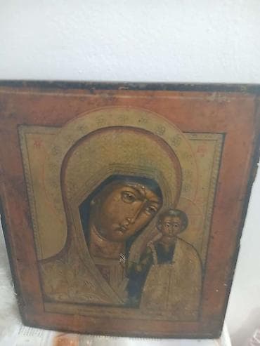 ikona svetog arhangela: Ikona Bogorodice sa Hristom detetom (pravoslavna ikona) - Tehnika — 1