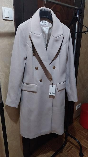 mk torbice: Ženski kaput Robin 38br.(M) – elegantan bež model sa duplim — 1