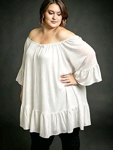 ocilo: Tunika sa otkrivenim ramenima (plus size). - Kroj: širok,lepršav — 4