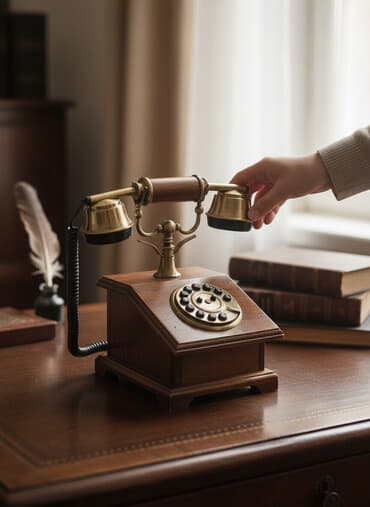 držač za knjige jysk: Vintage dekorativni telefon u retro stilu - Materijal: kombinacija — 1