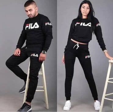 trenerka the north face: Set, Fila, color - Black, Cotton — 1