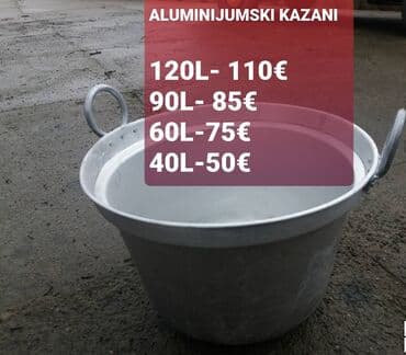 krcko posuda za kuvanje cena: Aluminijumski kazani – više zapremina - Dostupne zapremine i cene — 1