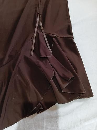 esprit suknje: Smeđa suknja sa volanima - Boja: tamno braon - Kroj: asimetrična — 2