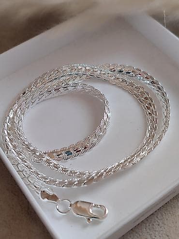 elegantne tasne: Srebrna ogrlica, žig 925 - Materijal: sterling srebro 925 (pečat/žig — 3