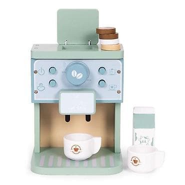 dečiji automobili na akumulator: Drveni aparat za kafu za decu – barista set, 8 delova – ECO TOYS — 3
