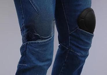 Farmerke: Muške jeans pantalone – biker/karirano šivenje - Model: slim/straight — 6