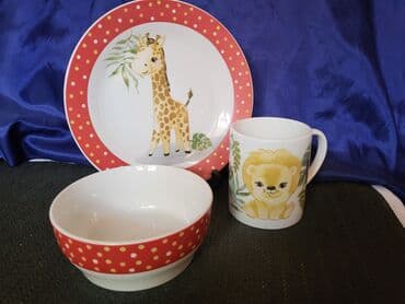 solje za caj: Set nov,deciji nemacki,najfiniji kostani kineski porcelan. Set za — 1