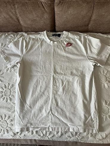 conto bene muske farmerke: Dsquared2 muška majica kratkih rukava - Model: klasična bela majica — 1