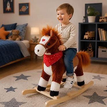 deciji tepih: 🐴🦄✨ NOVO – Plišani Konjić Klackalica sa Muzikom! ✨🐴🦄 🎠 Poklon koji će — 4