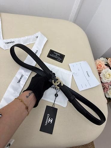 kaisevi za noge: Chanel ženski kožni kaiš - Materijal: glatka prirodna koža - Poreklo — 8