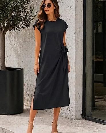 obuca za vodu pepco: Ženska midi haljina sa bočnim čvorom - Kroj: ravna silueta do — 8