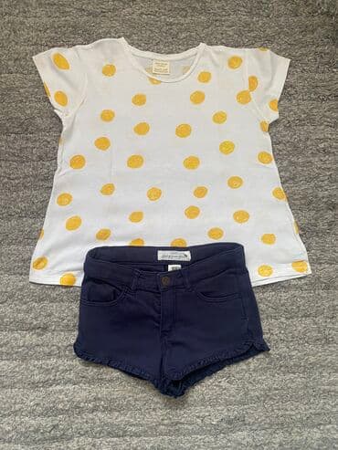 crno beli tech fleece: H&M sorc vel 6-7 i Zara majica vel 7-8 — 1