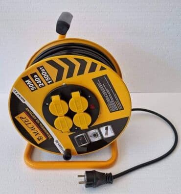 motalice za struju bez kabla: Prodajem novu i kvalitetnu MASTER motalice sa kablom. Dužina kabla — 1