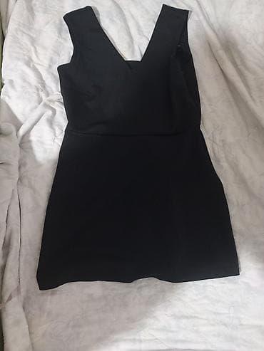 Haljine: Crna mini haljina bez rukava - Kroj: uska silueta sa blago A-linija — 3