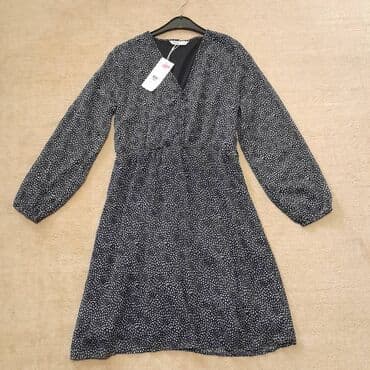 kaftan haljine za plazu new yorker: ONLY M (EU 38), color - Blue, Cocktail, Long sleeves — 1