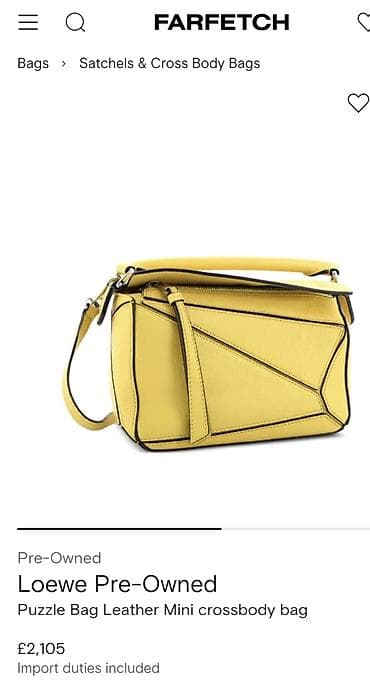 tory burch torba: LOEWE mini puzzle satchel žuta torba. Nosi se u ruci, vintage model — 8