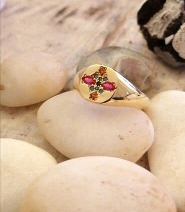 Other Jewelleries: Srebro 925 sa pozlatom i prirodnim cirkonima. Veličina 9, ili — 2