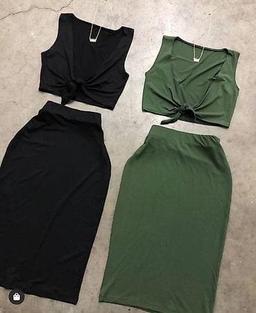 Komplet sulnja i majica na vezivanje sa elastinom. Svetlo siva,tamno