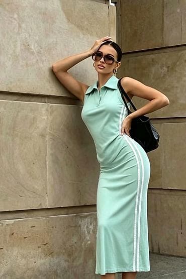 elisabetta franchi haljine: ✅Ribana midi haljina bez rukava sa sportskim detaljima
✅2000 din — 8