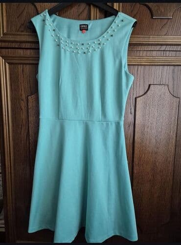 crop top h m: ONLY L, color - Turquoise, Without sleeves — 1